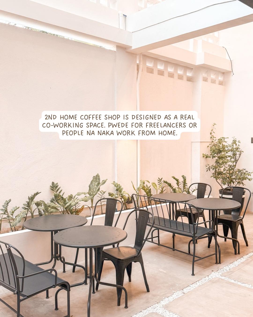 Outdoor seating area at 2nd Home Coffee Shop